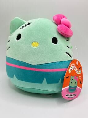 Hello Kitty Zombie Frankenstein Squishmallow 7"